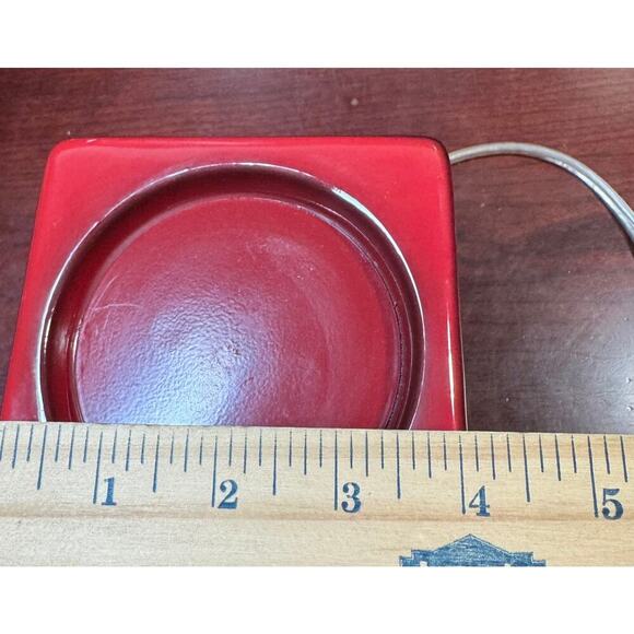 Gold Canyon Red Footed Pedestal Candle Wax Pod Electric Warmer with Timer - Picture 4 of 8